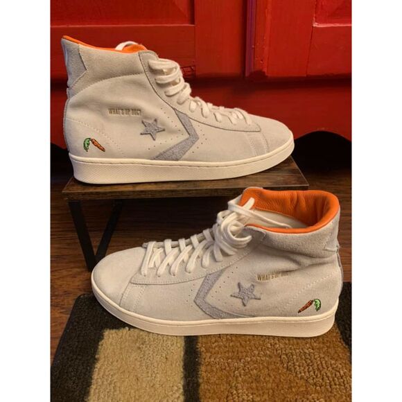 Converse Pro Leather M 10 Bugs Bunny 80th Anniversary Looney Tunes NWOB READ - Picture 1 of 9